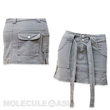 Molecule Belted Bellbottom Cargo Skirt