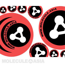Molecule Logo Circles Stickers